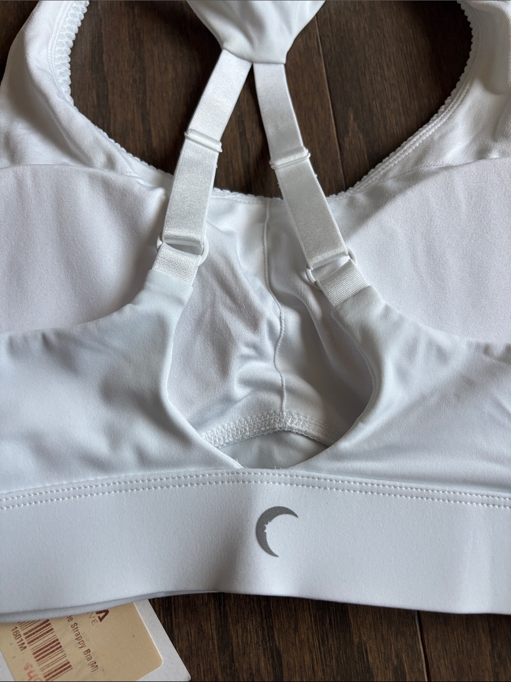 NWT Zyia White Textured Racerback Sports Bra - Picture 4 of 6